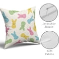 thumbnail image 4 of Spring Easter Pillow Covers 18x18 Set of 2 Easter Colorful Bunny Rabbit Holiday Decorative Throw Pillows Easter Decorations Pillowcase Cotton Square Cushion Cover Decor for Home Couch Bed Soft, 4 of 6
