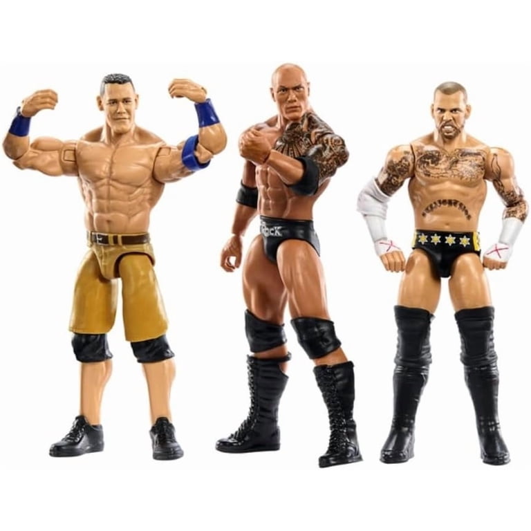 WWE John Cena, The Rock and CM Punk 3 Pack Main Event Action