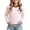 Pink, variant on Girls Cute Heart Embroidered Long Sleeve T-Shirt Striped Contrast Crew Neck Casual Basic Top Soft Breathable Fall Daily Layering Tee for Kids Pink
