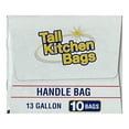thumbnail image 3 of Basic Kitchen Trash Bags, 13 Gallon, Handle, 10 Bags, 3 of 6