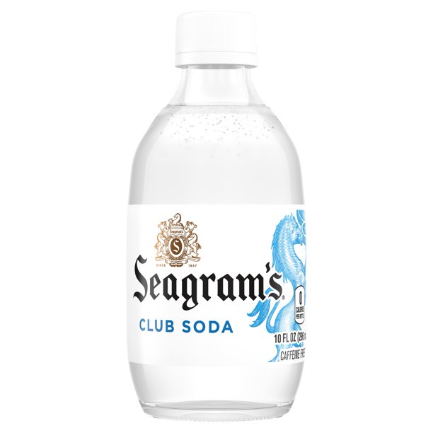 Seagrams Club Soda Glass Bottle, 10 fl oz