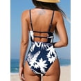 thumbnail image 2 of Cupshe Women's Swimsuit One Piece Bathing Suit Square Neck Cutout Back Tummy Control with Adjustable Spaghetti Straps, Size XS-XL, 2 of 5