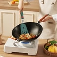 thumbnail image 4 of Flexible Silicone Turner Spatula, Heat Resistant Flat Pancake Spatula for Non-Stick Cookware Griddle Eggs Burgers, Dark Green Angled Slotted, 4 of 5
