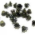 thumbnail image 5 of U8MO 200pcs Flower Bead Caps 9X7mm Filigree Flower Tassel Bead End Caps for Crafts-Golden, 5 of 8