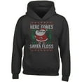 thumbnail image 2 of Unisex Christmas Here Comes Santa Floss Printed Design Hoodie Long Sleeve Sweatshirt Soft and Comfy Hoodie, Lightweight Hoodie Black Sweater Small, 2 of 3