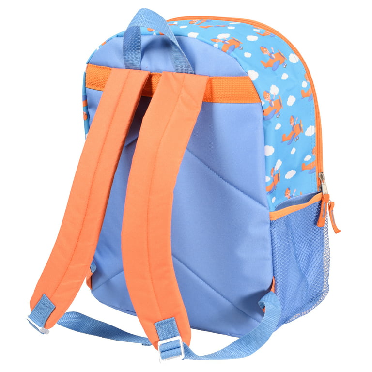 Blippi Girls & Boys Toddler Pre-School 4 Piece Backpack Set, Kids 16 inch School Bag with Front Zip Pocket, Blue, Boy's, Size: One Size