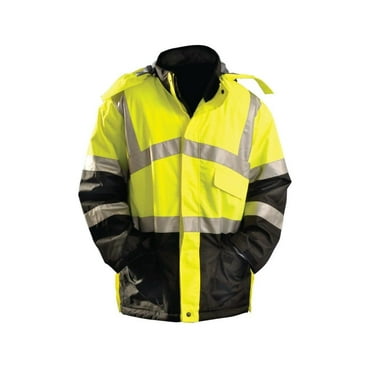 Occunomix Hi-Vis Yellow Premium Cold Weather Parka Jacket Large