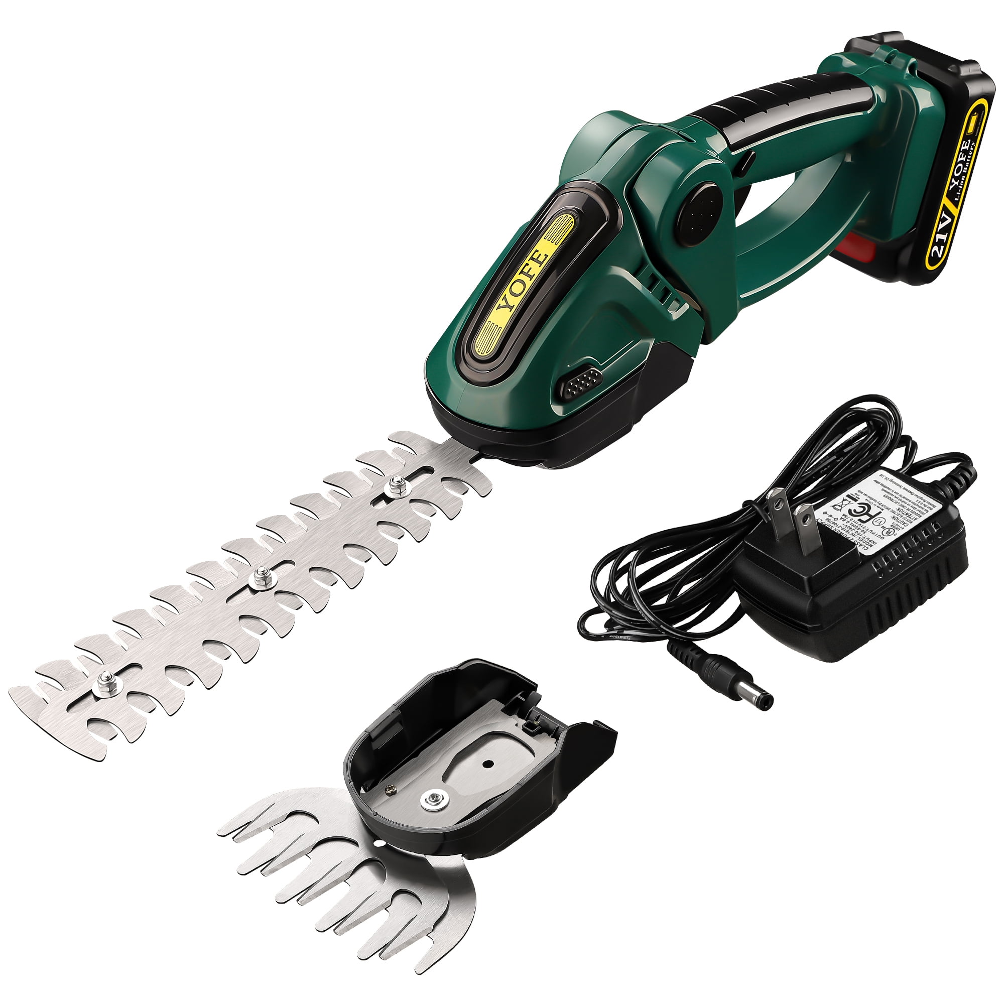 2 In 1 Electric Hedge Trimmer and Grass Cutter, 21V Handheld Grass