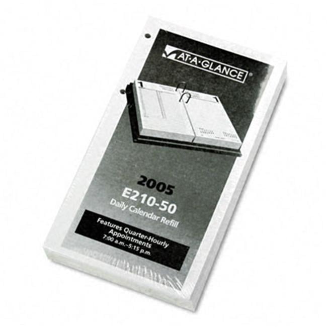 at a glance e21050 one color daily desk calendar refill 4 1 2w x 8h