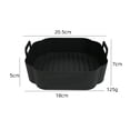 thumbnail image 4 of Almohadillas de silicona para freidora de aire placa de cocina cuadrada Wdftyju con aislamiento térmico Pizza frita pollo Gadgets ecológicos Picnic Camping al aire libre, 4 of 4