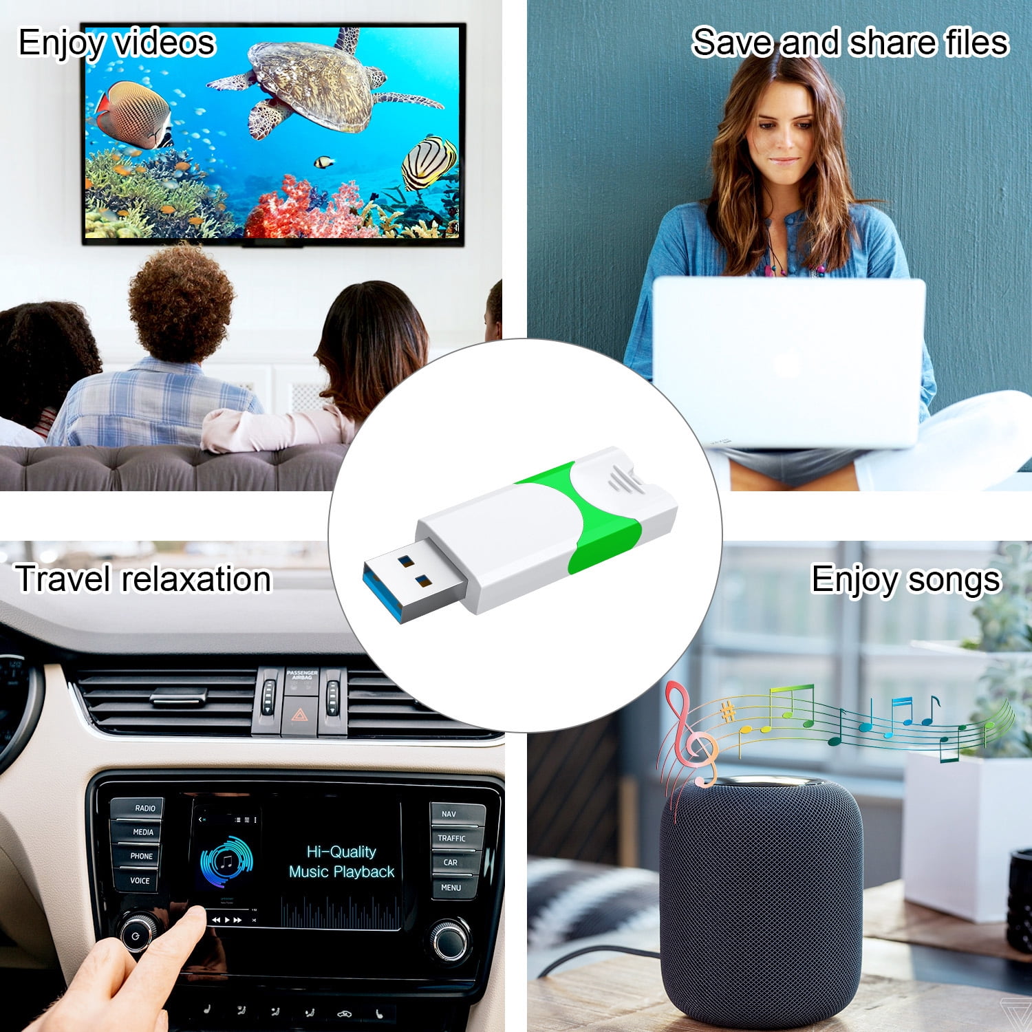 128GB USB Flash Drive 3.0 Retractable Thumb Drive Portable Pen Drive Slim Jump Drive USB Memory Stick Greenish White