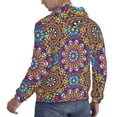 thumbnail image 6 of Naloa Mandala Men's Casual Hooded Collar Drawstring Hoodies Pullover Sweatshirts Casual Long Sleeve Shirts-X-Large, 6 of 7