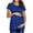 Blue, variant on Efsteb Women's Maternity Shirts Casual Fashion Round Neck Polka Dots Maternity Tops Short Sleeve Pregnancy Tee Shirts (Blue,XL)