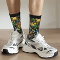 thumbnail image 6 of Hirioo Hawaiian Culture Symbols Pattern Adult Middle Tube Socks Breathable Sock Non-Pilling,Contrasting Color Design, 6 of 6