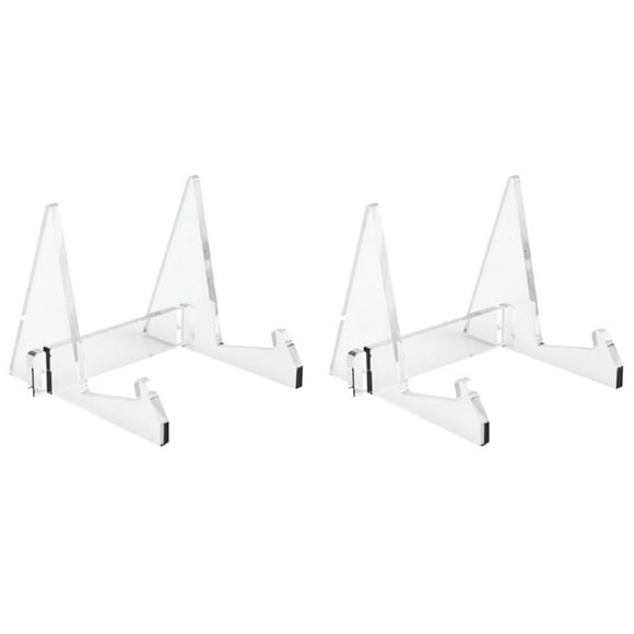 2X Vinyl Record Storage Holder Acrylic Record Display Stand Portable Book Display Stand