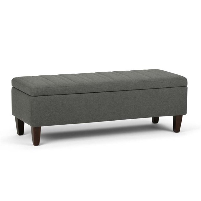 Simpli Home Monroe Banc de Rangement en Gris Ardoise