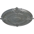 thumbnail image 3 of 30 1/8"OD x 1 1/2"P Attica Acanthus Leaf Ceiling Medallion (Fits Canopies up to 3 1/4"), Hand-Painted Platinum, 3 of 6