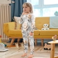 thumbnail image 4 of FORMRS Long Sleeve Top and Pants Pajama Set for Niños 2-Piece Sleepwear, Sizes 18M-8Y, Beautiful Floral, 4 of 6