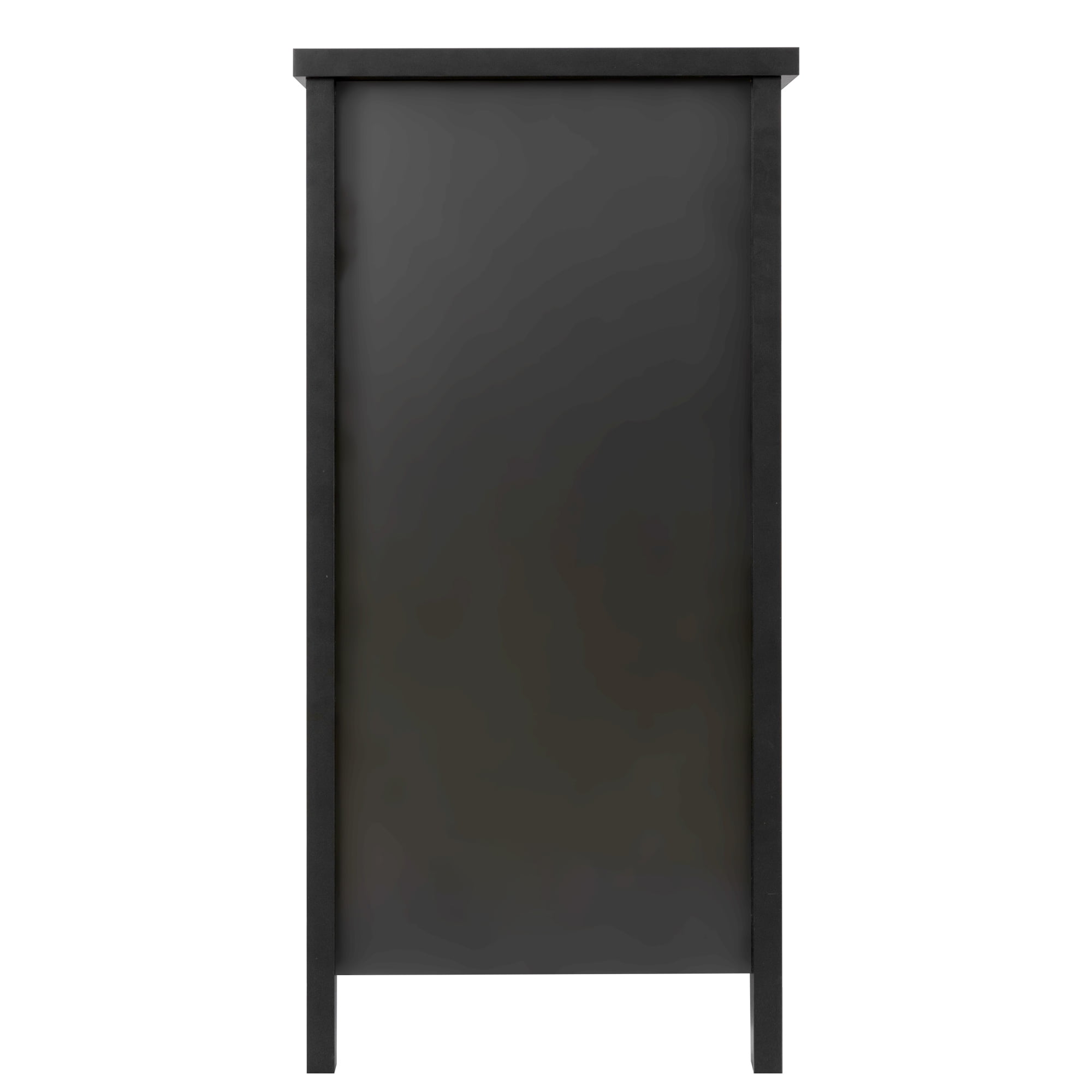 Resenkos 4-Drawer Retro Black Wood Dresser with Shell-Shaped Handle Resenkos 4-Drawer Retro Black Wood Dresser with Shell-Shaped Handle