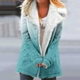 thumbnail image 2 of Winter Warm Plus Size Jackets for Womens Fashion Zip Up Composite Plush Button Lapels Jacket Outwear Coat, 2 of 6