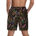 thumbnail image 4 of Haiem Decorative Feathers Mens Swim Trunks with Compression Liner 2 in 1 Swimming Shorts Stretch Swimwear Quick Dry,Board Shorts-Large, 4 of 9