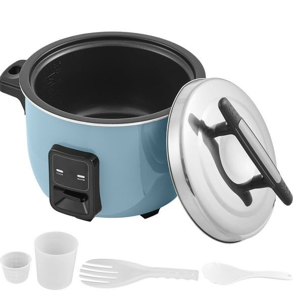 KFFKFF Industrial Rice Steamer, 60-Cup Rice Preparation Device, 13.74 Qt / 13 Liter Voluminous Rice Maker and Heater with Nonstick Interior Container, 24-Hour Temperature Maintenance