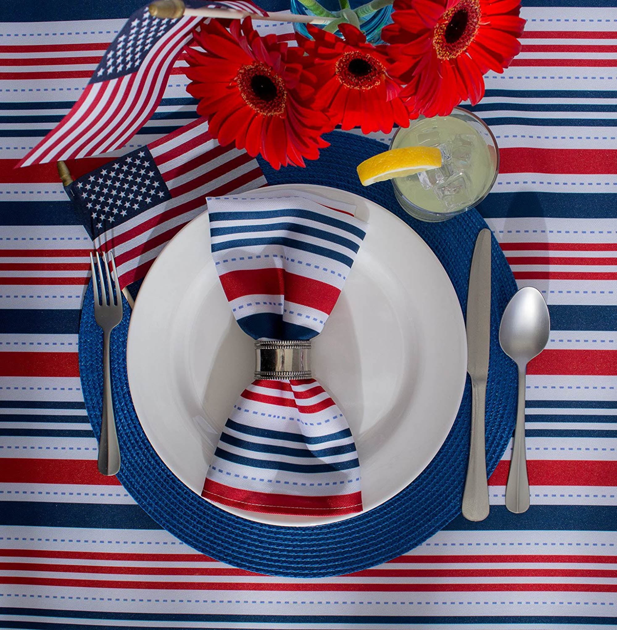 DII Solid Woven Placemat Set 6 Piece