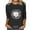 Black, variant on WXLWZYWL Fall Tops for Women 3/4 Sleeve Crewneck Cute Shirts Casual Trendy Daisy Print Blouses Casual T Shirt 2024