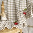 thumbnail image 6 of Beige Lattice Valance Curtain Head Cherry Design Small Short Triangular Curtain Kitchen Office Cafe Partition Home Decoration, 6 of 7