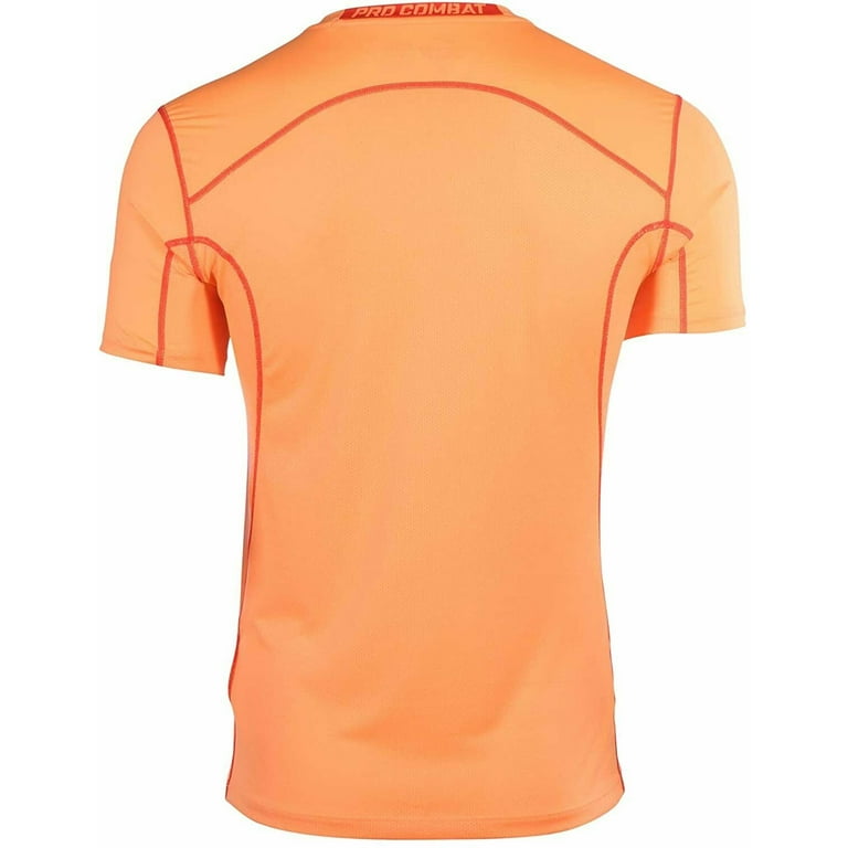 Mal uso total etc. Nike Pro Combat Fitted Compression Shirt Orange Core Size M - Walmart.com