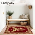 thumbnail image 3 of ODIKA 6'x9' Machine Washable Non-Slip Area Rug, Mystical Dragon Phoenix Fire Legendary Beast Floor Covering High Traffic Rug, Red, 724016, 3 of 5