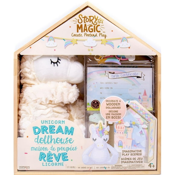 Story Magic Maison de Poupées Rêve Licorne Inclut un petit compagnon en peluche!