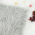 thumbnail image 6 of Unique Bargains Fluffy Decorative Faux Fur Throw Pillow Cover 18" x 18" Gray, 6 of 8