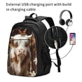 thumbnail image 2 of Disketp Cow With Butterflies Mochila de Viaje Estampada para Laptop con Puerto de Carga USB, Mochila Impermeable para Computadora – Regalo para Hombres y Mujeres, 2 of 7