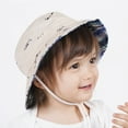 thumbnail image 4 of Ponceau Baby Sun Hat UPF 50+ Sun Protection Summer Beach Hat Cute Baby Bucket Hat Wide Brim Toddler Sun Hats for Boys Girls Beige S, 4 of 7