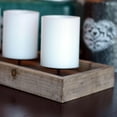 thumbnail image 5 of Tribeca Plank Tray, Votive 4 Candelabra, Mantles or Centerpiece Placement, Handmade, Wood and Metal, 20.75 inches, 5 of 7