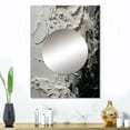 thumbnail image 1 of Designart "Tranquility Unleashed White and Black IV" Abstract Marble Mirror Wall Decor - Modern White Abstract Mirror Wall Art For Entryway - 32" x 24" Inch, 1 of 5
