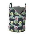 thumbnail image 1 of Cactus Laundry Bag, Foliage Pattern with Watercolor Effect Mexican Indigenous Flowers Botany Inspired, Basket with Handles Drawstring Closure for Laundromats, 13" x 19", Multicolor, by Ambesonne, 1 of 4