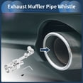 thumbnail image 2 of Unique Bargains Turbo Sound Exhaust Muffler Pipe Whistle Rear Tailpipe L Car Roar Maker Aluminum Silver Tone 1 Set, 2 of 7