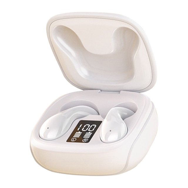 Pisexur - Auriculares inalámbricos Bluetooth 5.3 con clip y cancelación de ruido, IPX4, para hombre, ciclismo, correr, trabajo, niños y organizador de electrónica.