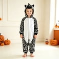 thumbnail image 5 of Ruyang Kids Zebra Animal Onesie Snap Button Fleece Hooded Jumpsuit Boys Girls Halloween Holiday Theme Party Home Wear, 5 of 7
