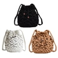 thumbnail image 1 of Bolso cruzado tejido a mano para mujer, mini bolso de playa tejido a mano para verano, bolso de hombro informal tejido, 1 of 5