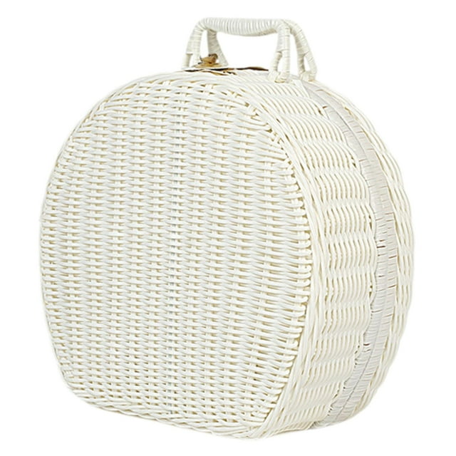 Siruishop Basket Gift Box Portable Practical, Multipurpose, with Handle Suitcase Handheld, Small