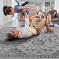 thumbnail image 3 of Naar Marfi 6X9 Area Rug, Grey/Silver Oriental, Non-Slip and Non-Shedding Area Rugs for Home Bedroom, Kitchen Floor, Bathroom, Dining and Office, 3 of 11