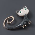thumbnail image 5 of Broche de gato lindo esmaltado para mujer, broche de gatito, joyería Animal, regalo Unisex JAMW Sencillez, 5 of 5