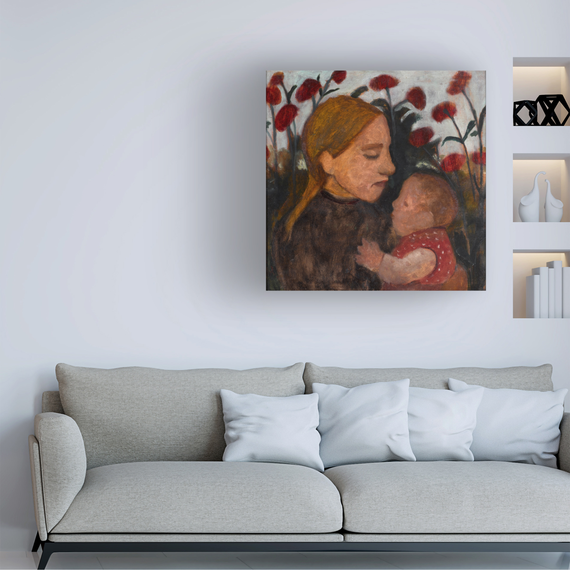 Paula Modersohn Becker 'Girl With Child' Canvas Art