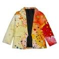 thumbnail image 3 of Hiijoy Little Girls Colorful Personality Blazer Party Suit Jacket Cardigan Coat, Orange, 3 of 3