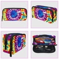 thumbnail image 3 of MUOOUM Pencil Case, Tie Dye Circles Pattern Large Capacity Pencil Pouch Stationery Pen Bag, 3 of 7