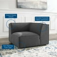 thumbnail image 5 of Modway Restore Sectional Sofa Corner Chair in Charcoal, 5 of 6