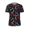 thumbnail image 5 of Wukai Colorful Dragonflies Print Men's Short-Sleeved Mesh T-Shirt,Quick-Dry Short Sleeve Workout T-Shirt-6X-Large, 5 of 8